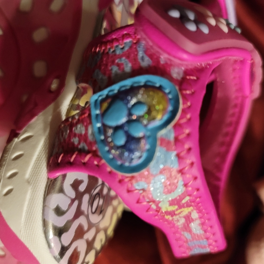 NWT GIRLS PINK PAW PATROL NON SLIP LIGHT UP SANDALS VELCRO CLOSURE - Picture 5 of 7